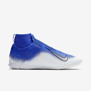 Nike React Phantom Vision Pro Dynamic Fit TF - Fodboldstøvler - Blå/Hvide | DK-38708